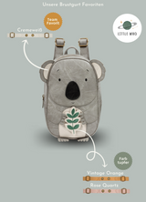 Little-Who-Rucksack-Koala-Knut-Brustgurt-Vintage-Orange
