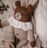 Teddy aus Baby-Alpakawolle | Beiger Pyjama