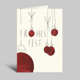 Klappkarte zu Weihnachten Frohes Fest Weihnachtskugeln von Annelis Art_01