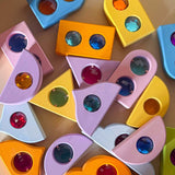 Bauspiel Funkeldächer Pastell Detailansicht