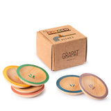 Handbemalte Holzteller Dishes von Grapat mit dekorativer Pappbox