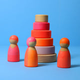 Neonfreunde Pink von Grimms mit kleinem Scheibenturm Neonpink