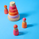 Neonfreunde Pink von Grimms mit kleinem Scheibenturm Neonpink