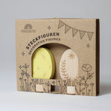 Grimms Steckfiguren Osterei-Duo Ornament in Verpackung