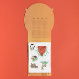 Aufgeklappte Verpackung Kindertattoos mit Dschungel-Motiven von Londji