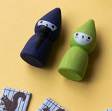Spielfiguren von "The fairy & the wizard" Kooperationsspiel von Londji