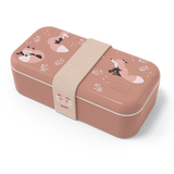 Lunchbox "Foodie" von Monbento mit Fuchs-Motiv in Zimtfarbe