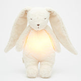 Moonie Einschlafhilfe und Kuscheltier-Hase im Farbton Organic Polarweiss