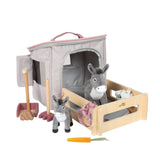 Spielset Esel mit Stall und Zubehör in der Tasche von small foot_02
