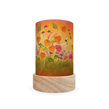 Toverlux Lampenschirm von Baukje Exler mit orangefarbenen und violetten Herbstblumen