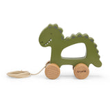 Dino Nachziehtier aus Holz von Trixie Seitenansicht