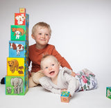 Stapelturm Meine Freunde von Djeco_10 Würfel_Stapelturm mit Kindern