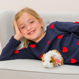 Meerschweinchen von Hermann Teddy Collection_18cm_gold-weißes Fell_mit Kind