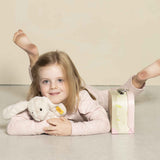 Hoppie Hase im Koffer von Steiff_26cm hellgrau_mit Kind