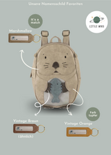 Little Who Rucksack Otter Mathilda Namensschild Optionen