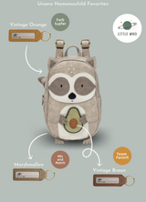 Little Who Rucksack Waschbaer Waldemar Namensschild Optionen
