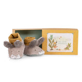 Babyschuhe Kaninchen Trois Lapins aus Baumwolle von Moulin Roty_Geschenkbox