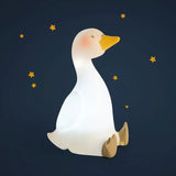 Nachtlicht Schwan von Moulin Roty mit Sternenhintergrund