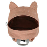 Kinderrucksack Mrs. Cat aus Baumwolle von Trixie_Ansicht von oben in geöffneten Kindergartenrucksack