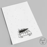 Postkarte zu Weihnachten  Weihnachtsbulli von Annelis Art