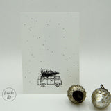 Postkarte zu Weihnachten  Weihnachtsbulli von Annelis Art_02