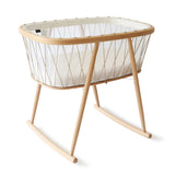 Babywiege KUMI von Charlie Crane mit Schnüren in beige
