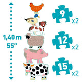 Bodenpuzzle Bauernhoftiere 9+12+15 Teile_Honore & Freunde_02