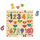 Holzpuzzle Zahlen 1 - 10 von Djeco