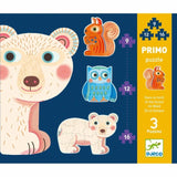 Verpackung Silhouetten-Puzzle "Im Wald" von Djeco mit 9, 12 und 16 Teilen