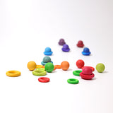 Kleine Regenbogenkugeln von Grimm's mit Bauringen