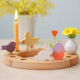 Grimms Festtagsring mit Steckfiguren Osterset Batik Orange