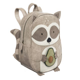 Kinderrucksack Großer Waschbär Waldemar aus veganem Leder von Little Who_Seitenansicht