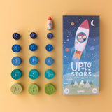 Verpackung und Inhalt von Balancierspiel "Up to the stars" von Londji