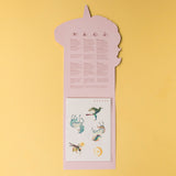 Aufgeklappte Verpackung von Kindertattoos Einhorn von Londji