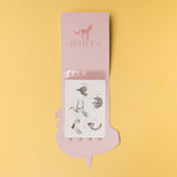 Aufgeklappte Verpackung von Kindertattoos Einhorn von Londji
