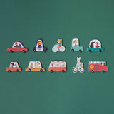 10 Fahrzeuge von Puzzle "Petit Voyage" von Londji