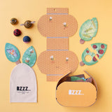 Londji Puzzle BZZZ – Alle Puzzleteile, vier Insekten aus Holz und Stoffbeutel im Überblick