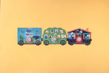3 Waggons von Londji Puzzle "My little train" mit 10 kleinen Puzzeln