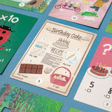 Detailansicht Spielkarten Londji Puzzle und Deektivspiel "The mysterious case of the birthday cake"