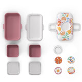 Überblick Einzelteile Bento-Box Tresor Graphic Papercut von Monbento