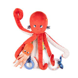 Activity Toy rote Krake mit ausgebreiteten Tentakeln von Moulin Roty