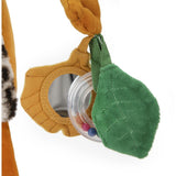 Detailansicht von Aktivitätenspielzeug Leopard Taigo von Moulin Roty mit kleinem Spiegel