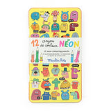 12 neonfarbene Buntstifte Schmouks von Moulin Roty_01
