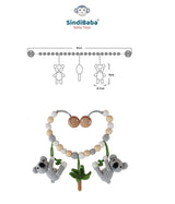 Gehäkelte Kinderwagen-Kette aus Bio-Baumwolle Koala Coco von Sindibaba_04