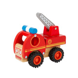 Feuerwehrfahrzeug aus FSC®-zertifiziertem Holz von small foot in Schrägansicht