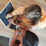 Holz-Laptop mit Magnettafel