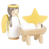 Weihnachtskrippen-Spielset aus Naturholz