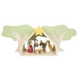 Weihnachtskrippen-Spielset aus Naturholz