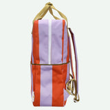 Großer Kinderrucksack Stripes | Campfire Orange & Dewy Lilac (8-12 Jahre) von Sticky Lemon_04