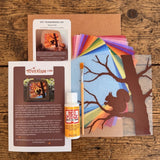 Toverlux DIY-Set Eichhörnchen mit vorgestalteter Silhouette, Seidenpapier, Kleber und Pinsel